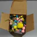 XmasExp 6pcs Easter Decorations for Home with Eggs - Artificial Flowers for Spring Indoor & Outdoor Decor, Easter Table Decor & Tree Decorations for Festive Celebrations(Pink Yellow)