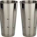 Stainless Steel 2 Pcs 30 oz Malt Milkshake Mixing Cup Two Ice Cream and Milkshake Machine Cups for Milkshake Machines