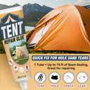 2 x Tent Repair Glue Seam Sealer, Waterproof Flexible Tent Repair Kit, Tent Seam Sealer for Tents, Jackets, Sleeping Pads, Awning and Outdoor Fabric, Repairs Tears in Nylon, Canvas, and Vinyl