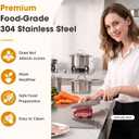 304 Stainless Steel Cutting Boards with Lip Kitchen Medium (19.7 x 15.7 in)