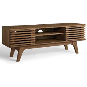 Modway Render 46" Mid-Century Modern Low Profile Media Console TV Stand, 46 Inch, Walnut