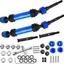 Steel #45 Rear Drive Shaft CVD Upgrades Part for ECX 1/10 2WD Ruckus,Axe,Brutus,Circuit,AMP MT,AMP DB,AMP Crush,K&N Torment,Front Axles Driveshaft with Hex,Navy Blue