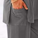 KIRUNDO Womens 2 Piece Outfits 2026 Summer Casual Loose Short Sleeve Pullover Tops & Wide Leg Pants Lounge Sets Tracksuit (Large, Dark Grey)