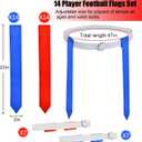 Flag Football Set, 14 Player/ 28 Player Football Flags and Belts Set, Includes Belts, Football Flags, Cones