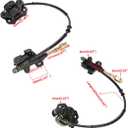 FVRITO Rear Brake Master Cylinder Caliper Assembly for 50cc 70cc 90cc 110cc 125cc Taotao Boulder B1 Coolster 3050HD 3050C 3125R Peace Chinese ATV Quad Mini 4 Wheeler Motorsports Scooter Black