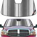 Pigenius Windshield Sunshade for Dodge Ram 1500 2002-2008 Custom Front Window Shade - Metallic