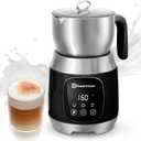 Maestri House Milk Frother, Variable Temp and Froth Thickness DualFro 600 Milk Frother Steamer, 21OZ Smart Touch Control Milk Warmer, Dishwasher Safe, Memory Function for Latte&Hot Chocolate (Black)