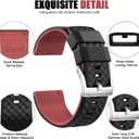 Ritche Christmas Gift Silicone Watch Bands 18mm 20mm 22mm 24mm Quick Release Rubber Watch Bands for Men, White Elephant Gifts, Stocking Stuffers For Men