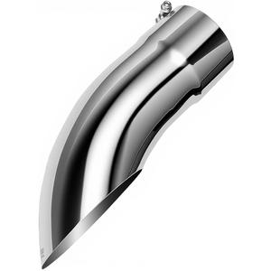 Turn Down Exhaust Tip 4 Inch Inlet 4" Outlet Diameter 12" Long Stainless Steel Bolt On Diesel Muffler Tip