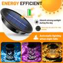 Replacement Solar Light Parts 2 Mode 2 Pack Warmwhite and RGB Color-Changing ,Solar Lights Replacement Top, Inserts for Lanterns, Waterproof DIY Outdoor Garden Patio Decor 3.53inch