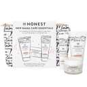 The Honest Company New Mama Care Essentials Gift Set, Hospital Bag Must Haves, Travel Size Nip Balm (0.5 oz) Glow On Body Cream (1 Gotta Face Wash (1.75 fl) with Reusable Pouch