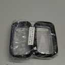 Hoolerry 3 Pcs Clear Hard Zipper Case Hard Plastic Zipper Pouch Makeup Bag Portable Travel Organizer for Cosmetics, Office Supplies, Documents & Toiletries(Black,Xs)