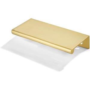 khtumeware 10 Pack 3 inch(76mm) Hole Center Brushed Gold Finger Edge Pulls Drawer pulls Matte Gold Finger Edge Pull Solid Zinc Drawer Pull Hidden Edge Treatment Hardware Finger pulls