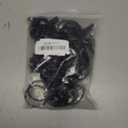 Lansian 72 Pack Curtain Rings with Clips Hooks 1.5 inch Rustproof Matte Metal Drapery Rings for Tension Rod Bracket Eyelets Decorative Hangers, Vintage Black (1.5" Interior Diameter)