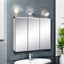 36 Inch Cyprus Bathroom Medicine Cabinet, Durable Pre-Assembled Wall Mounted Cabinet w/Frameless Mirrored Doors, White Design House, 597500