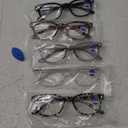 BLS BLUES 5 Packs Reading Glasses for Women Blue Light Blocking, Vintage Computer Eyewear (*Leopard/Tortoise/Black/Grey/Clear), Magnification Strength: 1.5 x