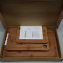 Bamboo Cutting Board for Kitchen, 3-Piece Set with Juice Grooves, Side Handles & Non-Slip Mats  Durable Bamboo Chopping Board for Meat, Vegetables and Fruits