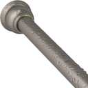 Splash Home Pawn Shower Curtain Rod, Adjustable 42" to 72" Inch Non-Slip, Never Rust Spring Tension Curtain Rod, No-Drilling for Bathroom Curtains, Satin Nickel