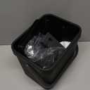 Kitchen Trash Can with Lid, LALASTAR Wall-Mounted Under Sink Small Garbage Can for Kitchen, Bathroom, Compost Bin Countertop, Cabinet Trash Can Hanging, 1.8 Gallon, (Black, 7L)