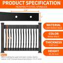 32.25 x1 Deck Balusters 26 Pack,Metal Wave Arc Deck Spindles with Screws,Wrought Iron Balusters for Deck Railing, Heavy Duty Staircase Balusters for Wood Composite Deck for Proch, Balcony