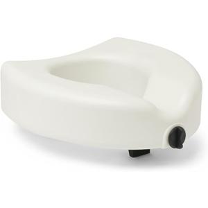 Medline Elevated Toilet Seat Riser W/Microban Antimicrobial Protection for Seniors, Adults & Handicapped – 400 Lbs. Capacity, White