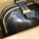 Golf Travel Bags for Airlines with Carbon Fiber Hard Top, Protective Club Traveling Cover with Wheel, Golf Club Carrier Case for Airplanes, Thick Padding, Durable Zippers and 2 Sided Spacious Pockets