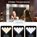 LED Vanity Lights For Mirror, Vanity Lights Stick on with 10 Dimmable Bulbs, 3000K 4000K 6500K & 10 Level Brightness Adjustable, USB Cable, Hollywood Mirror Lights for Makeup Dressing Room Bathroom