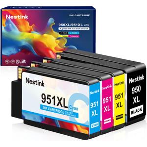 950XL 951XL Combo Ink Cartridges Compatible for 950 XL 951 XL Ink Cartridge Replacement for OfficeJet Pro 8610 8620 8100 8630 8660 8640 8615 76DW 251DW (1 Black, 1 Cyan, 1 Magenta, 1 Yellow)