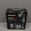 Mueller Multistick 800W 4-in-1 Immersion Blender Handheld, 12 Speed Hand Mixer - Turbo Boost, Heaviest Duty Copper Motor, Titanium Blades Hand Blender, Milk Frother Wand, Whisk, Beaker, Chopper, Grey