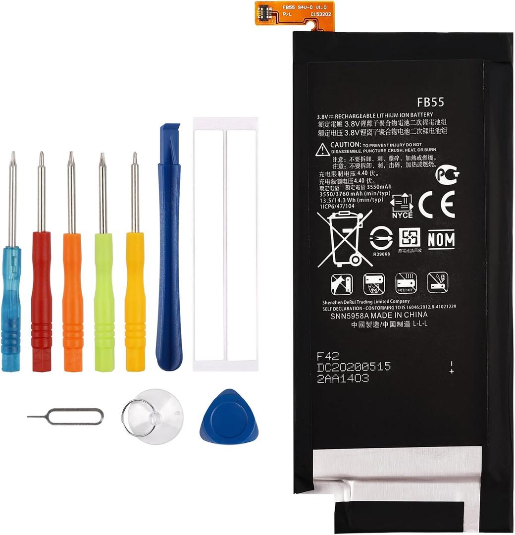 FB55 Replacement Battery Compatible with Motorola Droid Turbo 2 XT1581 XT1585 with Toolkit