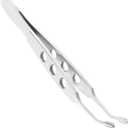 Meibomian Gland Expressor, Stainless Steel Eyelid Massage Tweezers Multi-Function Eyelid Expressor for Dry Eyes (Silver)