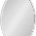 Kate and Laurel Arendahl Traditional Vertical Oval Wall Mirror, 24 x 24 Antique White,Vintage Glam Baroque-Inspired Round Bathroom Vanity Mirror with Ornate Crown