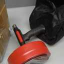 Drain Snake 50 Ft, Plumbing Snake for Sink with Drill Attachment, Snake Drain Clog Remover for Shower Drain, Kitchen, and Sink, Manual or Powered Use, Comes with Gloves and Storage Bag, 1/4 Inch, Red