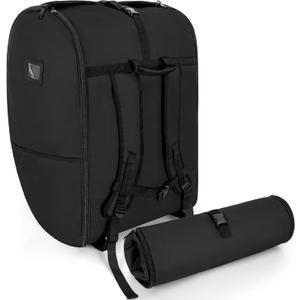 Padded Car Seat Travel Bag Compatible with Doona, Infant Car Seat Travel Bag, Foldable Car Seat Stroller Gate Check Bag for Airplane (Black)