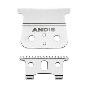 Andis T-Blade Replacement for T-Outliner, GTO, GO, and SLS Trimmers - Close Cutting, Zero Gapped, Silver