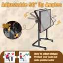Jigsaw Puzzle Table 1500 Pieces,Adjustable Height&Up Puzzle Board with Cover and 4 Drawers,Puzzle Tables for Adults,Puzzle Board with Cover with Legs for Puzzle Doer(Coffee Color)