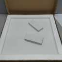 Magnetic Eraser Black Board 16" X 16" Inches Eased Corners - White Low Iron Glass