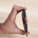 FOXHACKLE Slim Leather Card Holder for Men and Women with Key Ring | RFID Blocking Full Grain Leather Card Case Wallet | Minimalist Front Pocket Business Leather Card Holder.