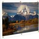 Kalami 16x20 Clear Acrylic Wall Mount Picture Frame Self Adhesive, No Drill Holes Floating Frameless Large Photo Frame for Paintings Portrait Landscape Poster or Other Artworks