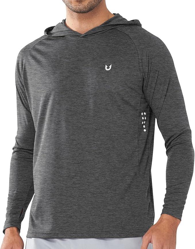 NORTHYARD Men's UPF 50+ Hoodie Shirts Long Sleeve Sun Protection Fishing Swim Lightweight UV SPF Running Rash Guard Quick Dry, 2XL