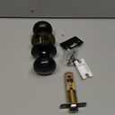 Matte Black Door Knobs,Interior Door Knob with Lock,Coastal Style Door knob for Privacy and Bedroom (Bath or Privacy) (1)