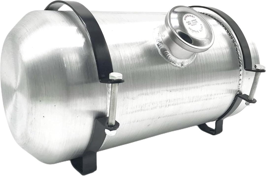 3.25 Gallons Aluminum Gas Tank/Fuel Tank Center Fill 8 x16 inch Spun 1/4 NPT Outlet