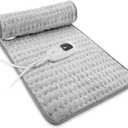 Heating Pad Electric Heat Pad, Hot Heated Pad,Multiple Temp and Timer Settings,Suitable for Shoulders, Neck, arms, Abdomen, Back, Legs, etc. (Silver Gray, 24"X12")