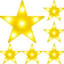 6 Pcs LED Stars Night Light Can Be Hung On The Wall Kids Room Room Light, Suitable for Birthday Party Holiday Decoration Baby Room Nursery Decoration (Star-6pcs)