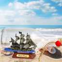 SAILINGSTORY Pirate Ship in a Bottle Sailing Ship Model Nautical Decoration Black Pearl