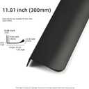 4 Pack Finger Pulls for Cabinets Finger Handles Drawer Edge Tab Pull, Modern Dresser Long Concealed Handles Kitchen Cabinet Hardware (11.81"(300mm),Black)