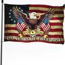 250th Anniversary American Flag, 1776-2026 USA 250 Years of Freedom Flag, Made from 100% Polyester with Brass Grommets Fade Resistant, Indoor Outdoor Patriotic Eagle 5th of July Decoration