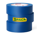 XFasten Blue Painters Tape 1.88 Inch x 60 Yards 3-Pack 1-Inch Core, UV Residue-Free Blue Masking Tape for Clean Lines, Indoor and Outdoor Multi-Surface Use - Sharp Paint Lines for Walls, Easy Removal