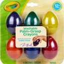 Crayola My First Palm Grip Crayons, Toddler, Coloring Gift, 6 Count, Assorted Colors
