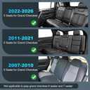 Seat Covers for Jeep Grand Cherokee 2022-2025 2026 Full Set Waterproof Leather Custom Automotive Car Seat Covers Protector (5Seats,Redline)